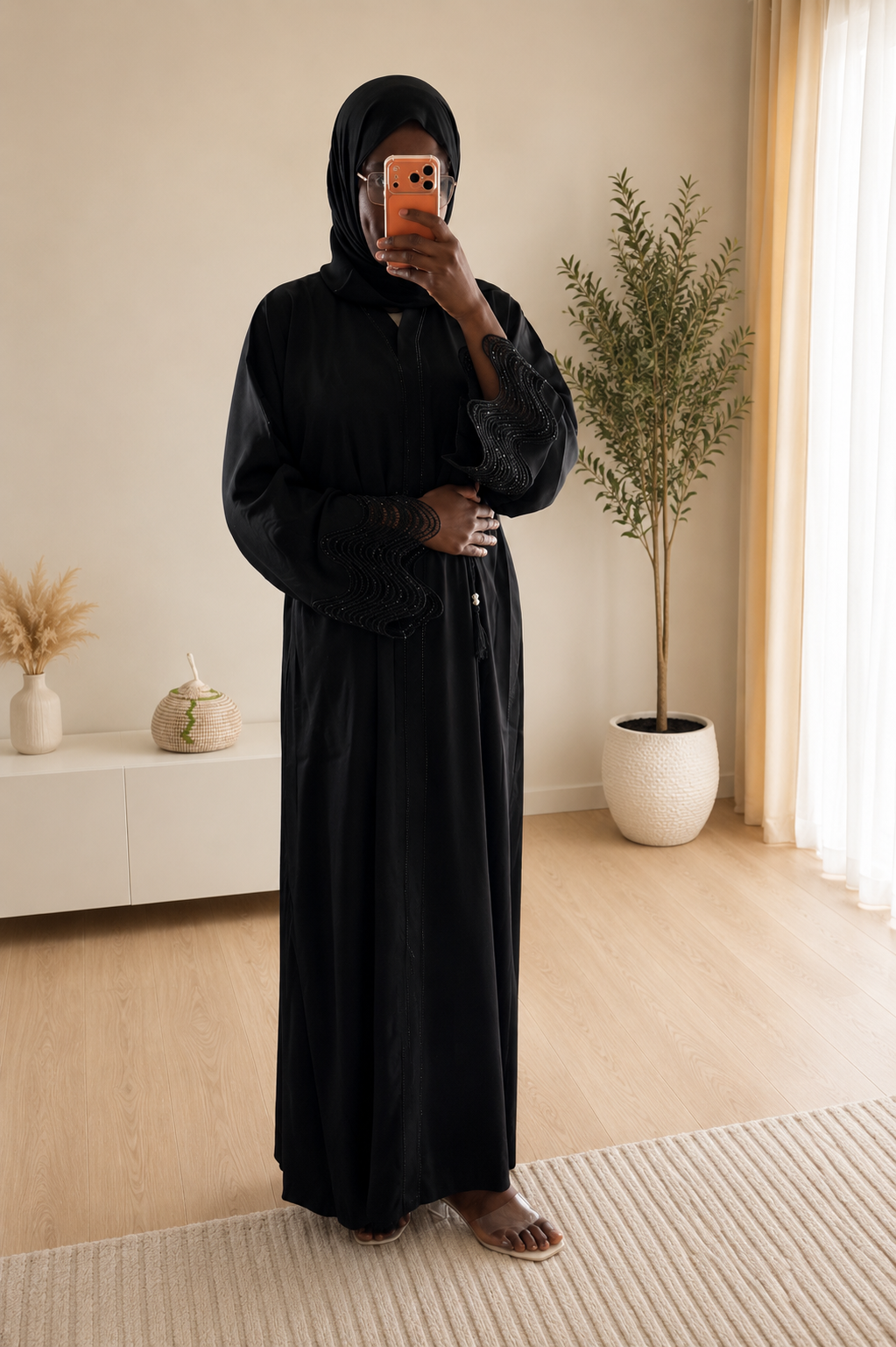 Abaya Maya noir – Nidha Premium
