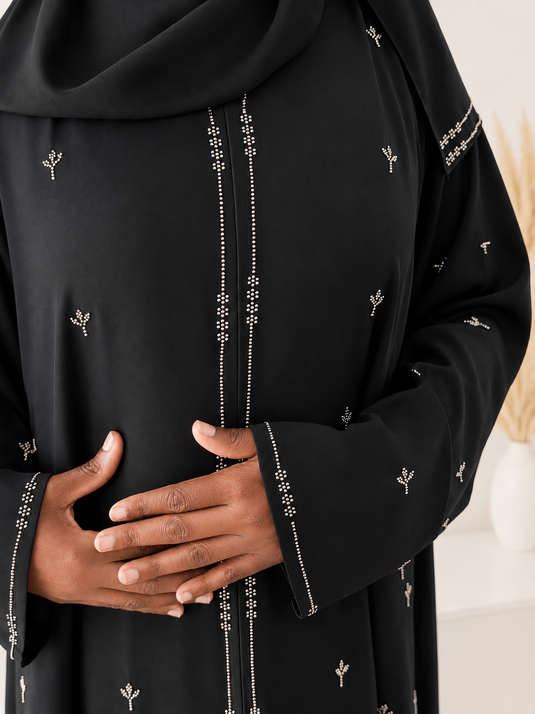 Abaya Hawa noir - Nidha Premium